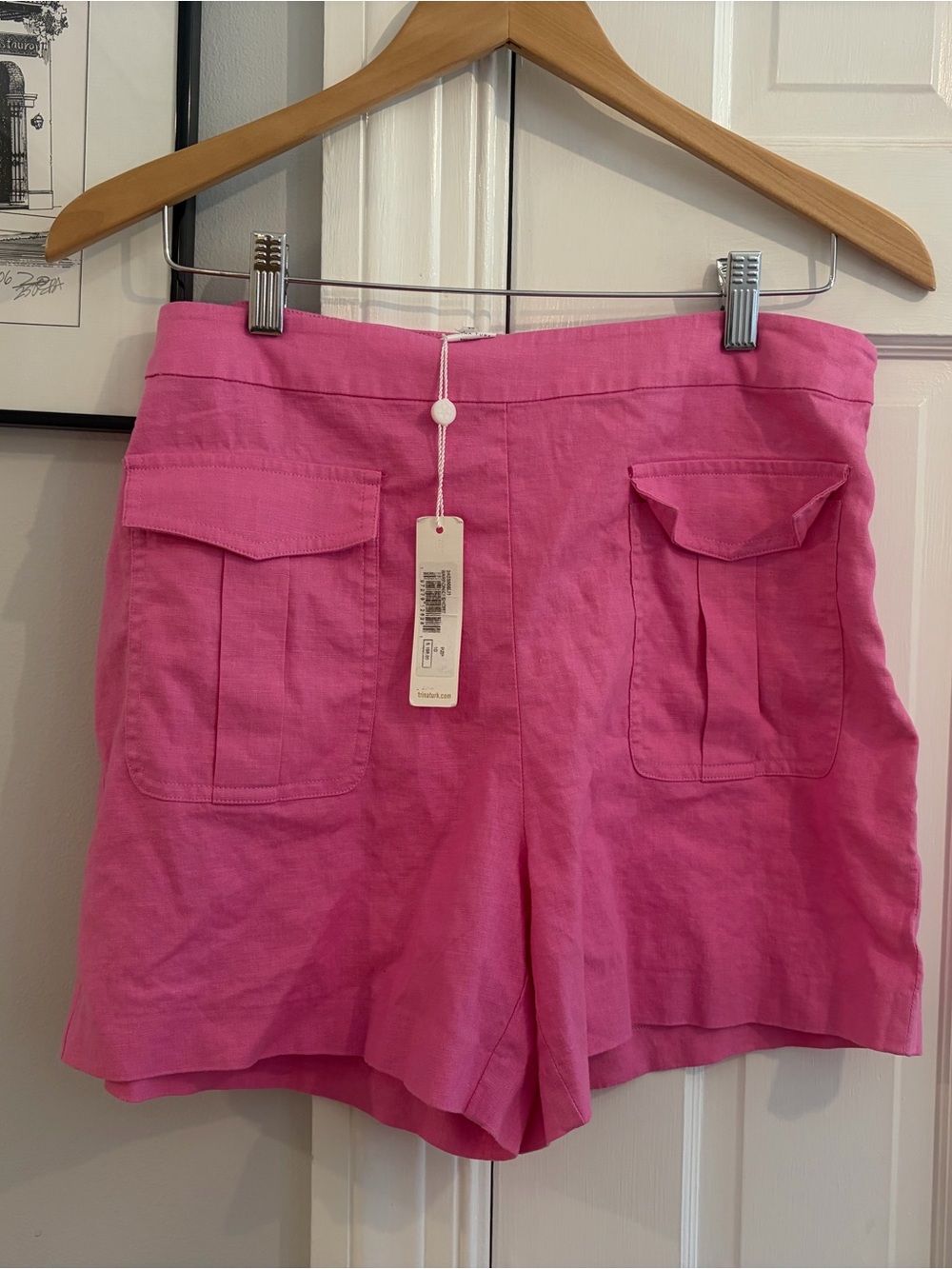 Trina Turk Hot Pink Cargo Pocket Shorts